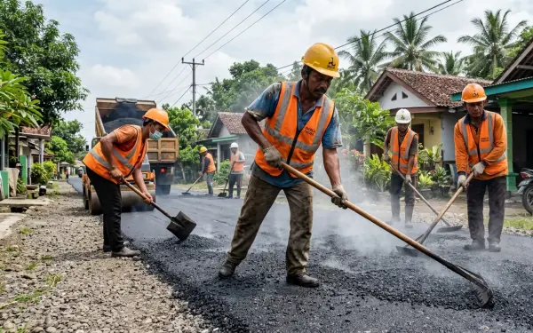 asa aspal jalan surabaya dikerjakan oleh tenaga ahli dan profesional