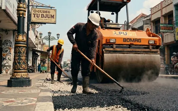 jasa pengaspalan jogja melakukan pengaspalan di tengah kota jogja secara detail
