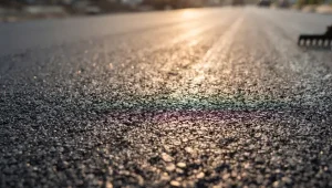 jasa pemborong aspal melakukan tahap finishing pada perbaikan jalan