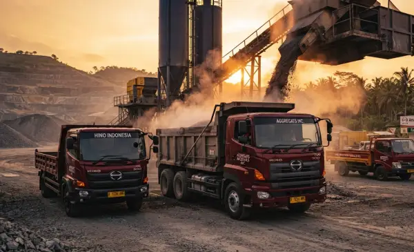 pabrik AMP cilegon antri memuat aspal produk baru