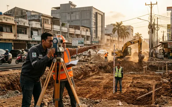 Jasa Survey Topografi Pandeglang menyediakan layanan pengukuran kontur lahan