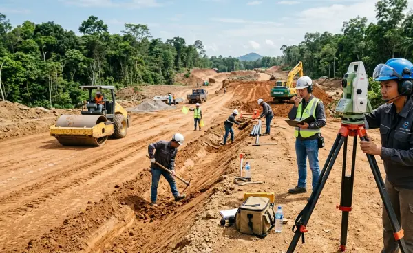 jasa pengukuran tanah sukabumi bekerja sama dengan pihak proyek swasta