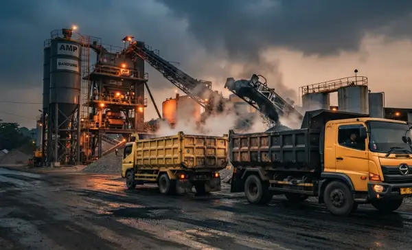 pabrik asphalt mixing plant menjadi produsen aspal terbesar di pulau jawa