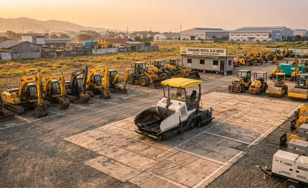 sewa alat berat cirebon juga mempunyai stok asphalt finisher