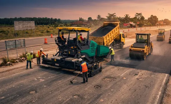 sewa alat berat semarang juga mempunyai asphalt finisher canggih