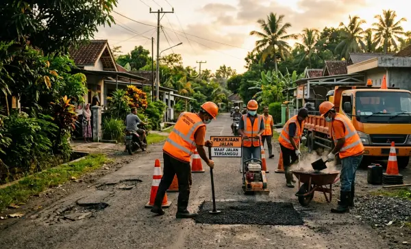 patching aspal mengikuti beberapa langkah agar hasilnya kuat dan awet